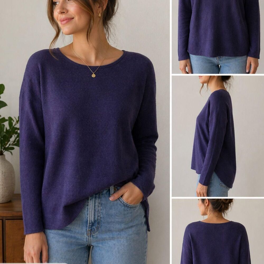 Eileen-fisher Women's Purple Shirt